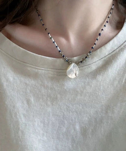 Stainless Steel Shell Beading Pendant Necklace
