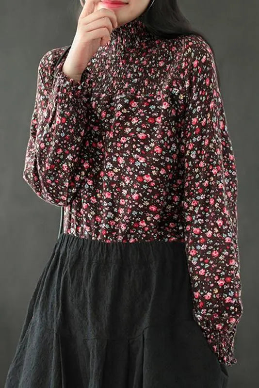 Autumn Elastic High Neckline T-shirt