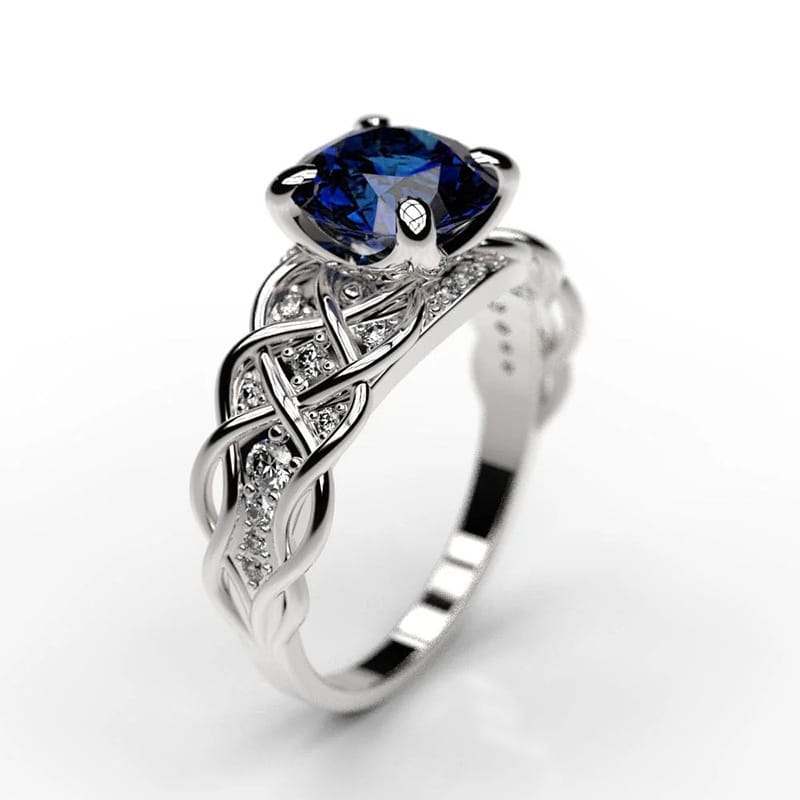 Celtic Knot Unity Crystal Ring
