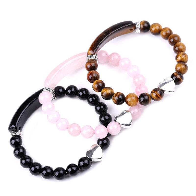 Buddha Stones Natural Crystal Beads Heart Bracelet
