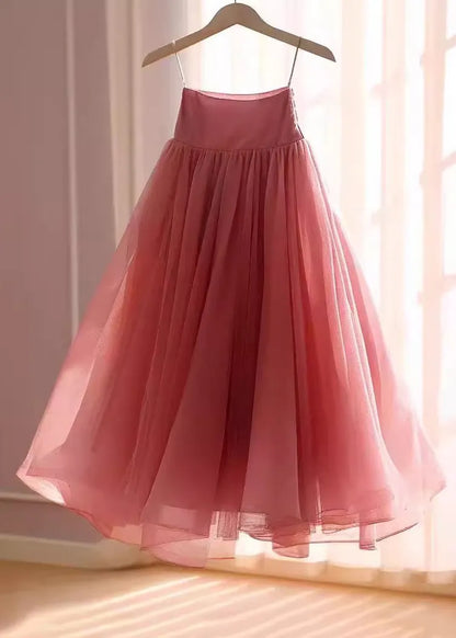 Rose High Waist Chiffon Skirts Summer