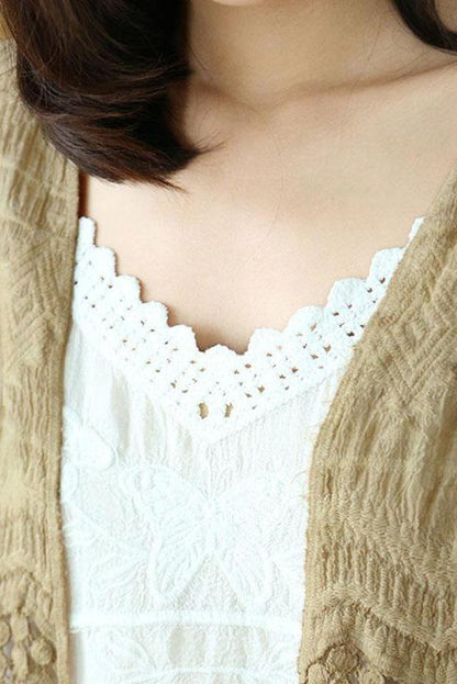 Cotton Hollow Cardigan