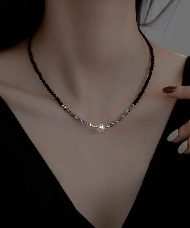 Black Pearl Crystal Necklace
