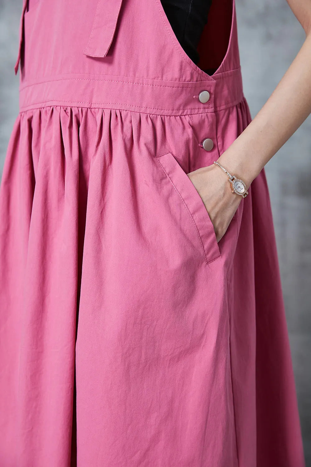 Rose Oversized Exra Large Hem Cotton Holiday Dress Fall