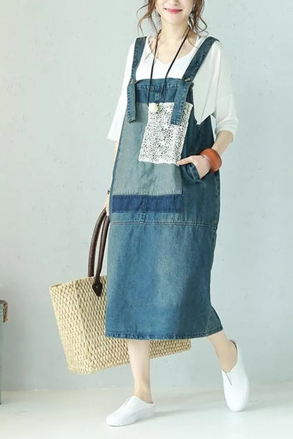 Lace Blue Denim Sundress Summer Clothes