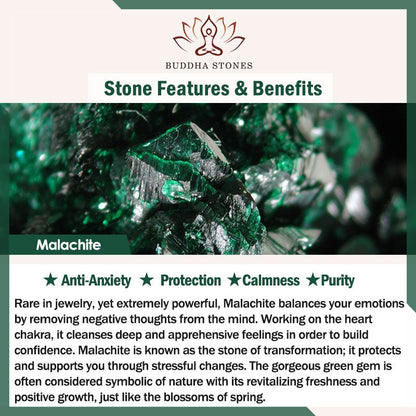 Buddha Stones 4mm Natural Malachite Protection Calmness String Bracelet