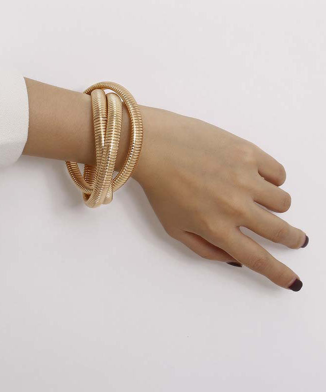 Gold 18k Gold Multi Layer Chain Bracelet