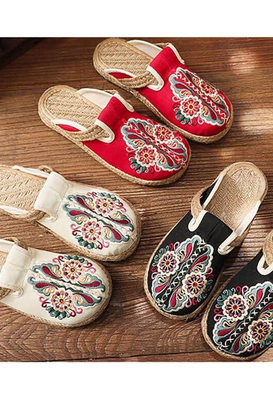 Retro Embroidered Shoes