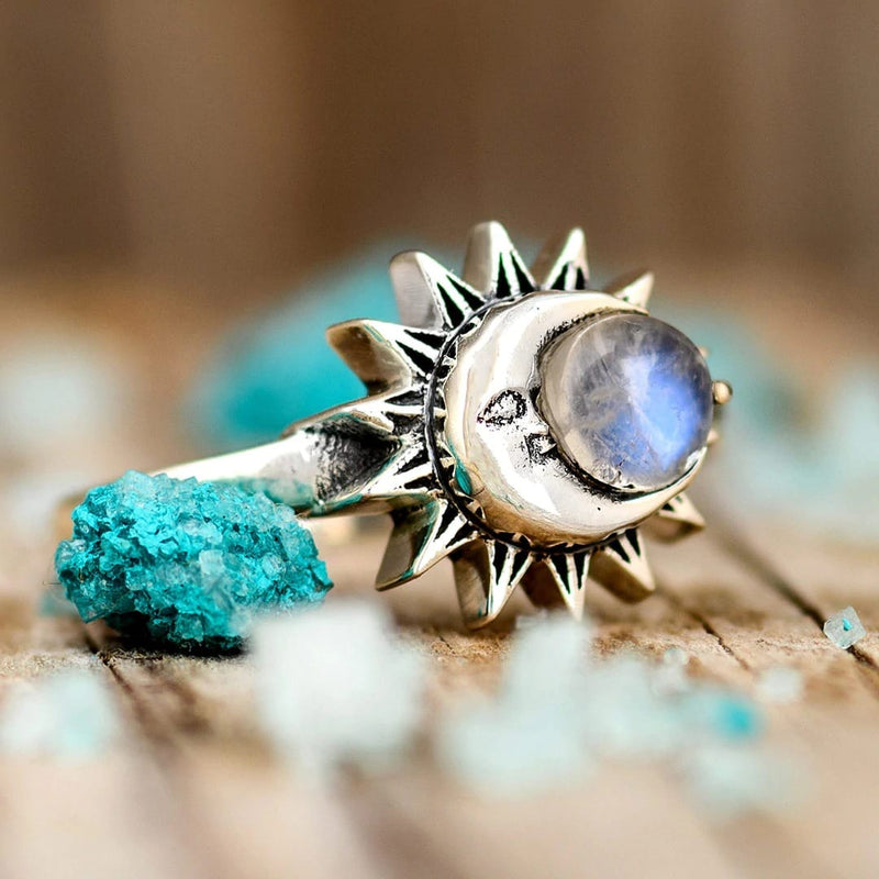 Celestial Moonstone Crystal Ring