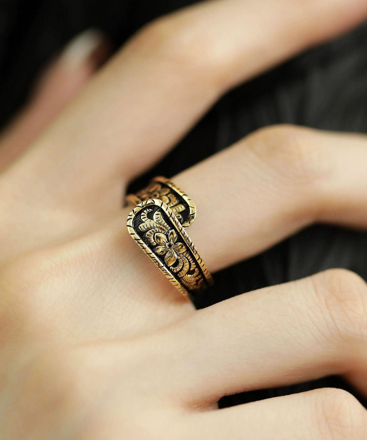 Gold Sterling Silver Ancient Gold Rings