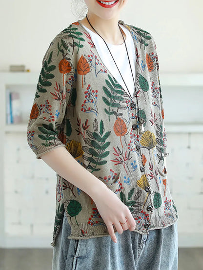 Printed Half Sleeve Knitted Shirt