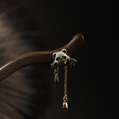 Ebony Hairpin With Bamboo Tassel for Courage | Chinese Hairpins
