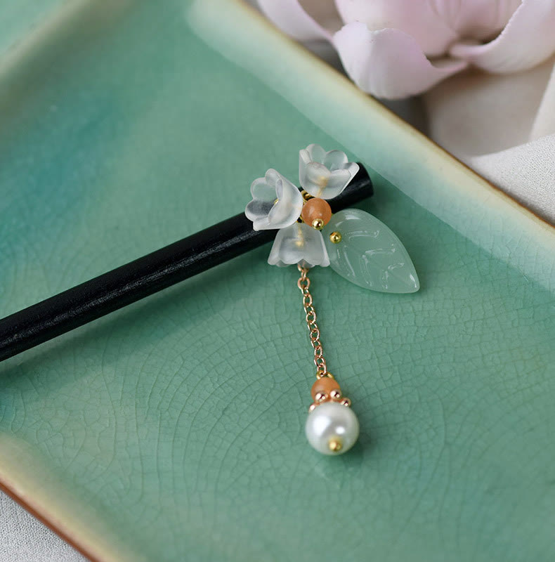 Ebony Liuli Chinese Hairpin for Courage & Protection