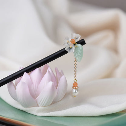 Ebony Liuli Chinese Hairpin for Courage & Protection