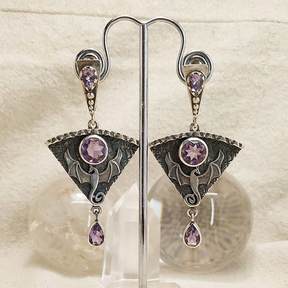 Enchanting Dragon Crystal Gothic Earrings