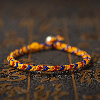 Buddha Stones "may You Be Good Fortune and Success" Lucky Multicolored Bracelet