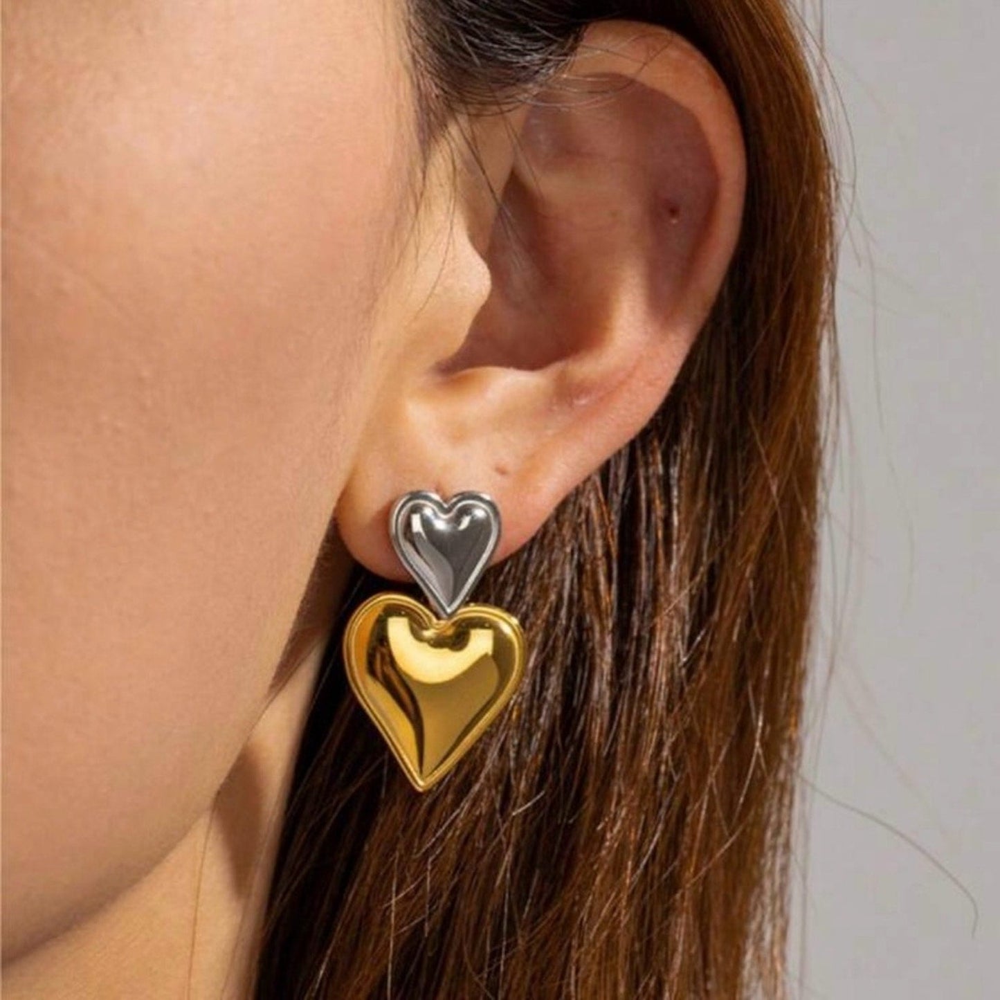 "ariana" Mixed Metal Hearts