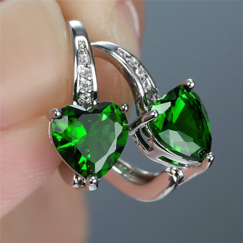 Enchanted Heart-shaped Diamond Earrings