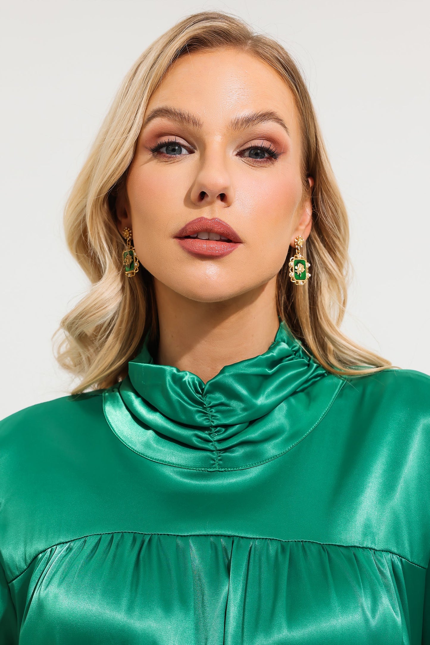 Faux Pearl Metal Earrings