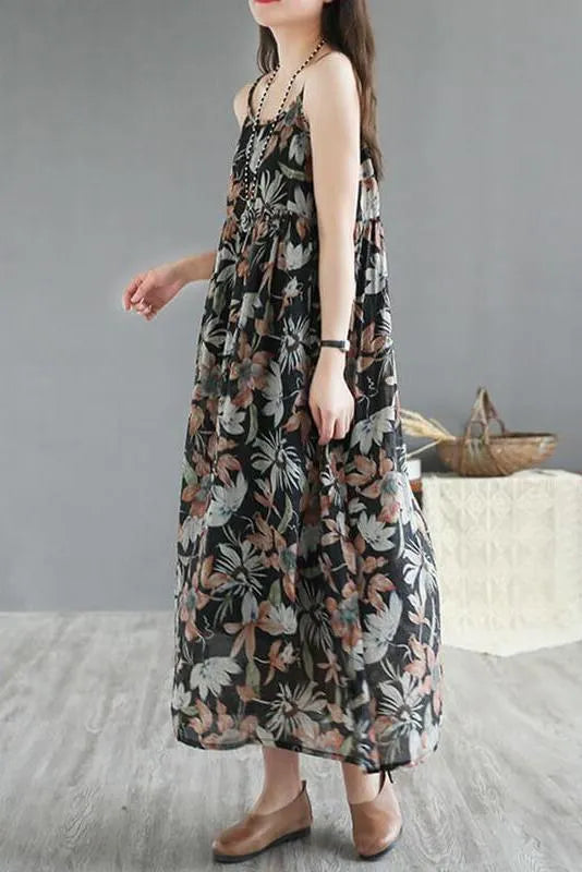Summer Beach Sleeveless Pinafore Dress