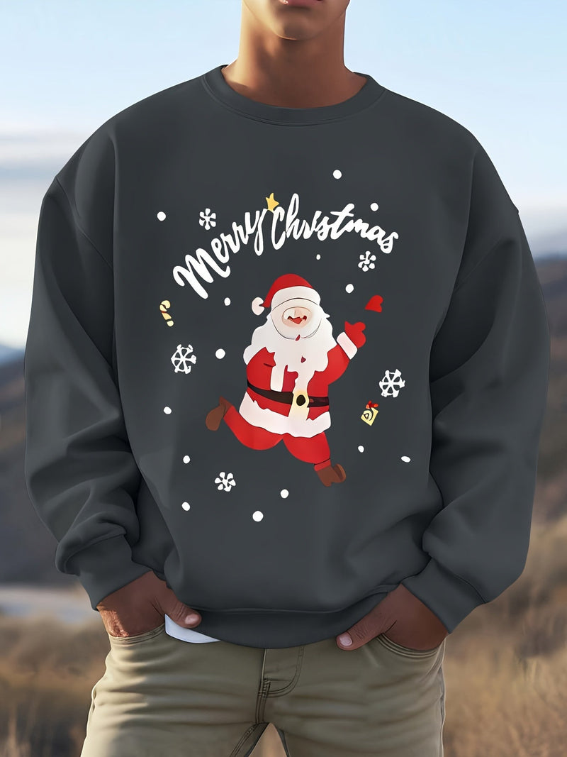 Sweatshirt with Christmas Motif Cotton Merry Christmas Design
