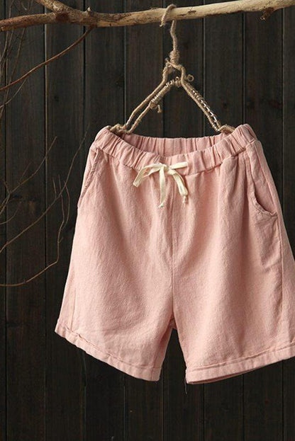 Summer Linen Loose Cord Shorts