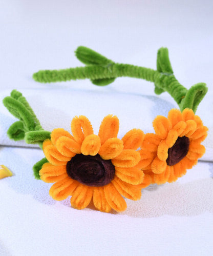 Orange Weave Sunflower Hairpiece