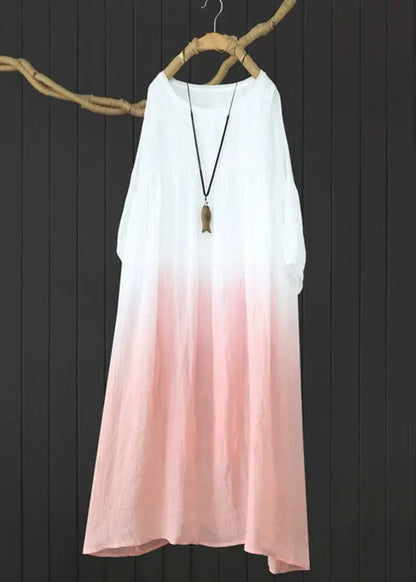 Gradient Color Brown Cozy Holiday Maxi Dress Summer