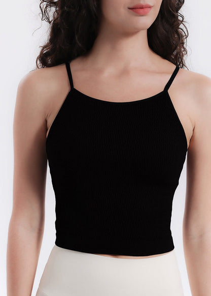 Rose Backless Sports Bra Tank Top
