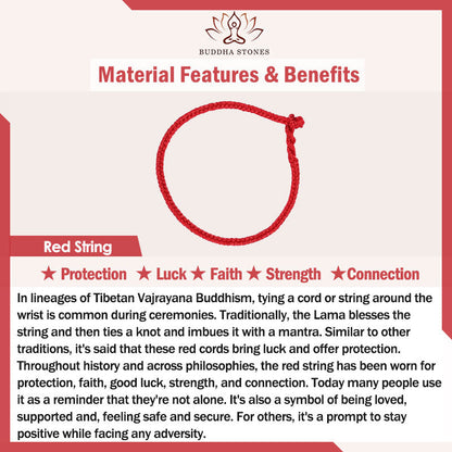 Buddha Stones Fengshui Lucky Red String Bracelet