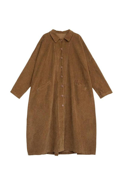 Loose Corduroy Coat for