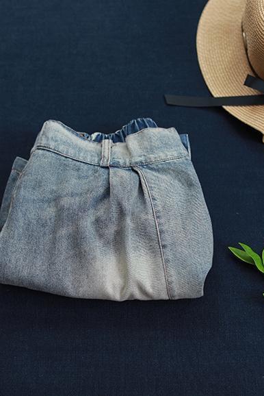 Summer Blue Denim Shorts Loose Cowboy Short Pants