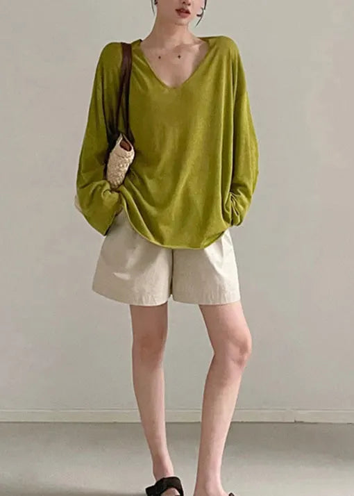 Modern Navy V Neck Knit Top Fall