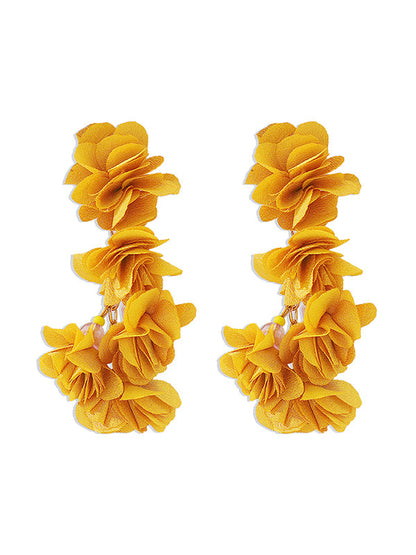 Flower Shape Drop Earrings Earrings Accessories