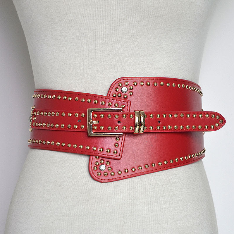 Punk Rivets Patchwork Metal Accessories Decoration Belts