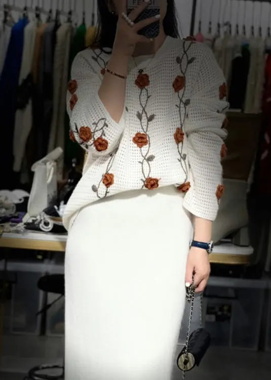 Apricot O Neck Knit Sweaters Fall