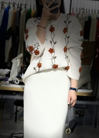 Apricot O Neck Knit Sweaters Fall