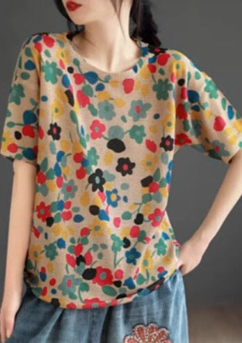 Stylish Print Cotton Summer Tops