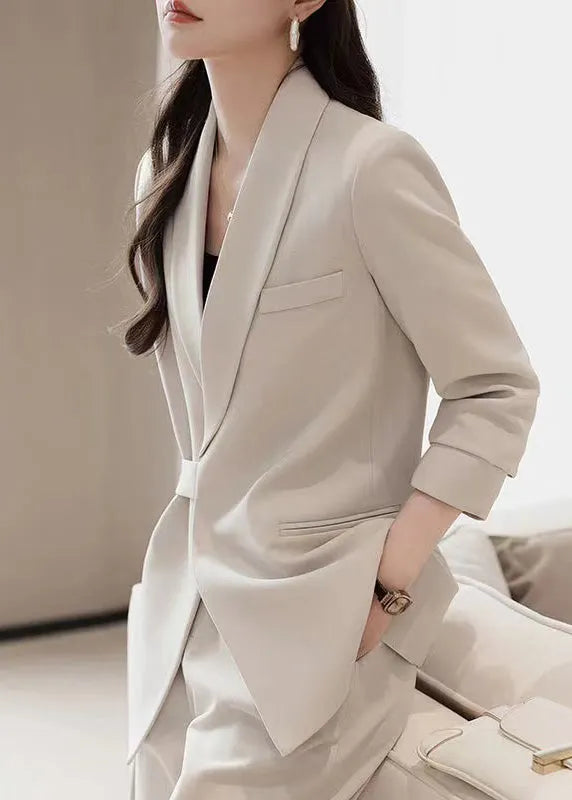 White Spandex Coats Asymmetrical Spring