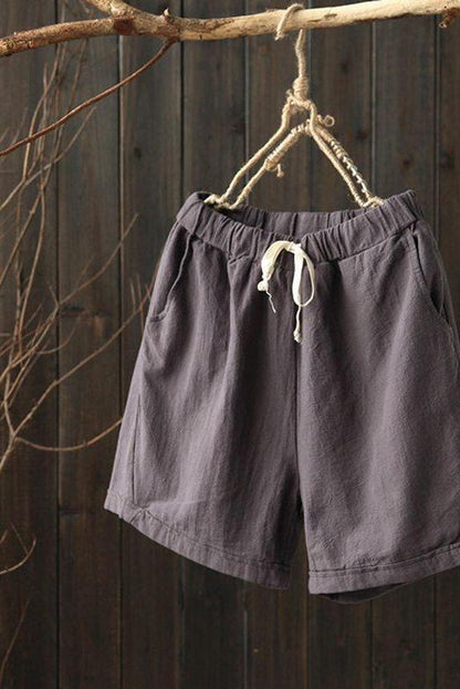 Summer Linen Loose Cord Shorts