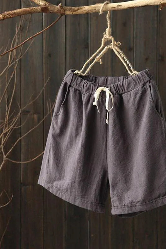 Summer Linen Loose Cord Shorts