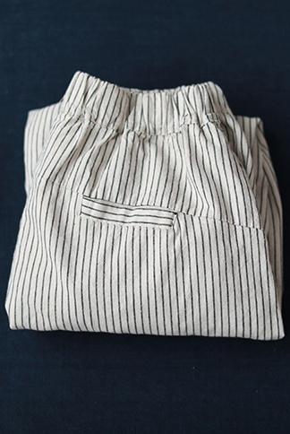 Loose Striped Cotton Linen Pants Trousers