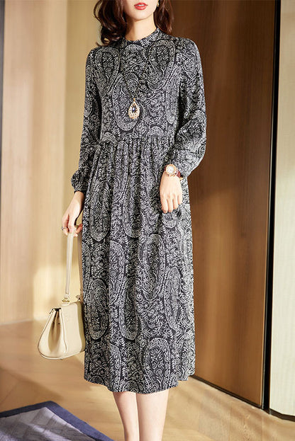 -retro Simple Chiffon Dress