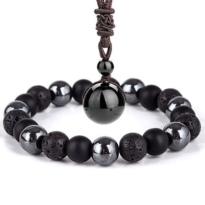 Tiger Eye Bracelet Necklace Set With 10mm Beads for Protection