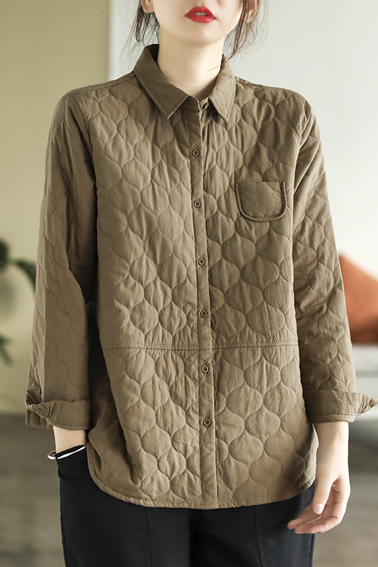 Winter Retro Warm Diamond Padded Jacket