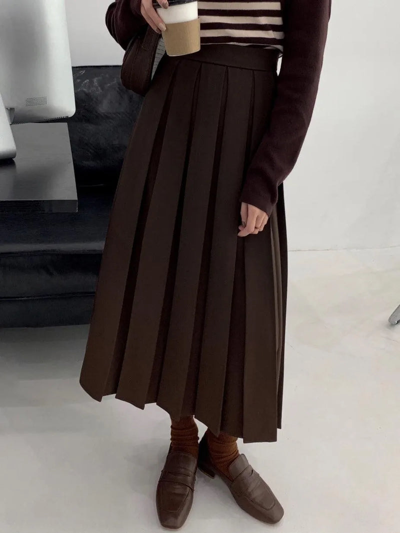 Pleated Skirt A-line Skirt