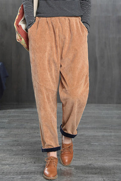 Loose Corduroy High Waist Slacks Harem Corduroy Pants