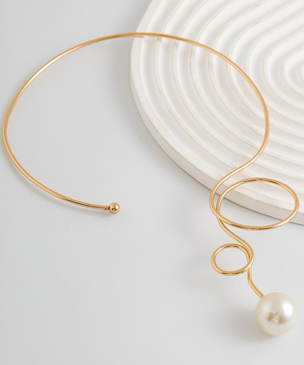 Alloy Bow Pearl Water Drop Princess Necklace