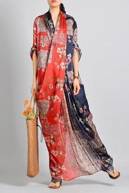 Limited Stock- Spliced Print Tencel Dress
