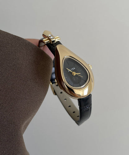 Silk Leather Tempered Glass Pipa Watches